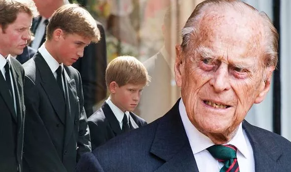 Hoàng thân Philip tiếp thêm sức mạnh cho William và Harry trước nỗi đau mất mẹ