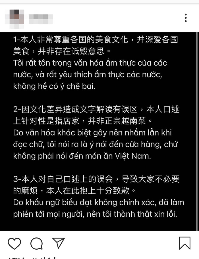 Dân mạng bức xúc khi người mẫu nổi tiếng xứ Trung chê bai Phở Việt Nam có 'mùi hôi'