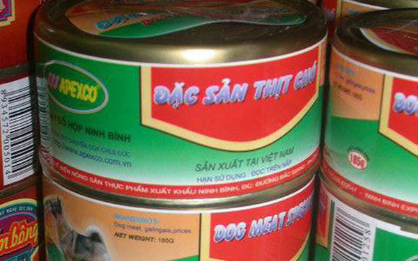 Hoang mang hình ảnh thịt chó đóng hộp được sản xuất tại Ninh Bình