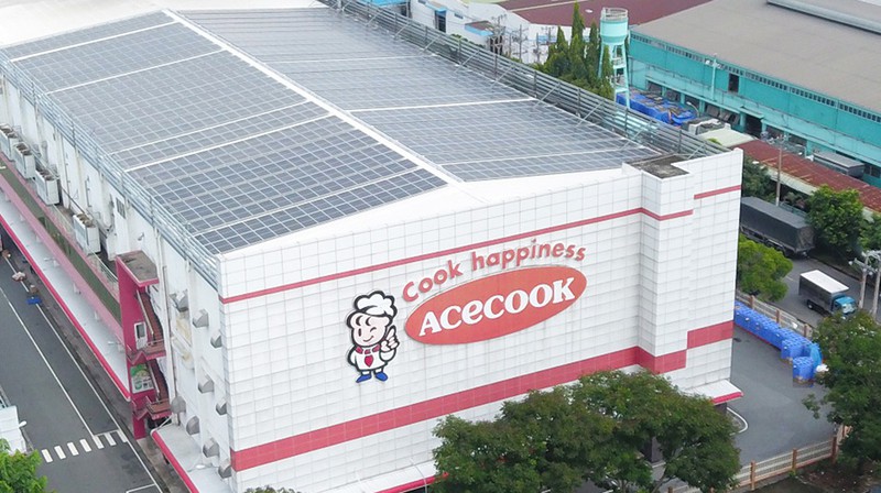 Acecook sử dụng “năng lượng xanh” từ điện mặt trời